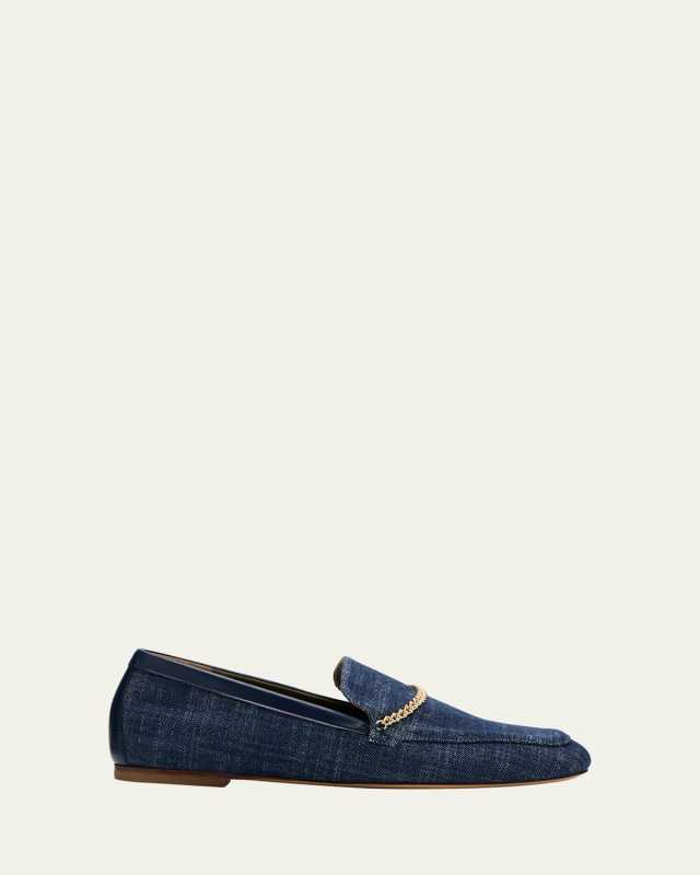 Livia Denim Chain Loafers